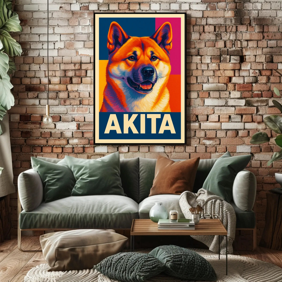 Akita Portrait Poster