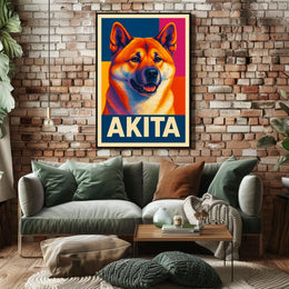 Akita Portrait Poster
