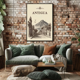 Antigua A Timeless Cityscape Poster