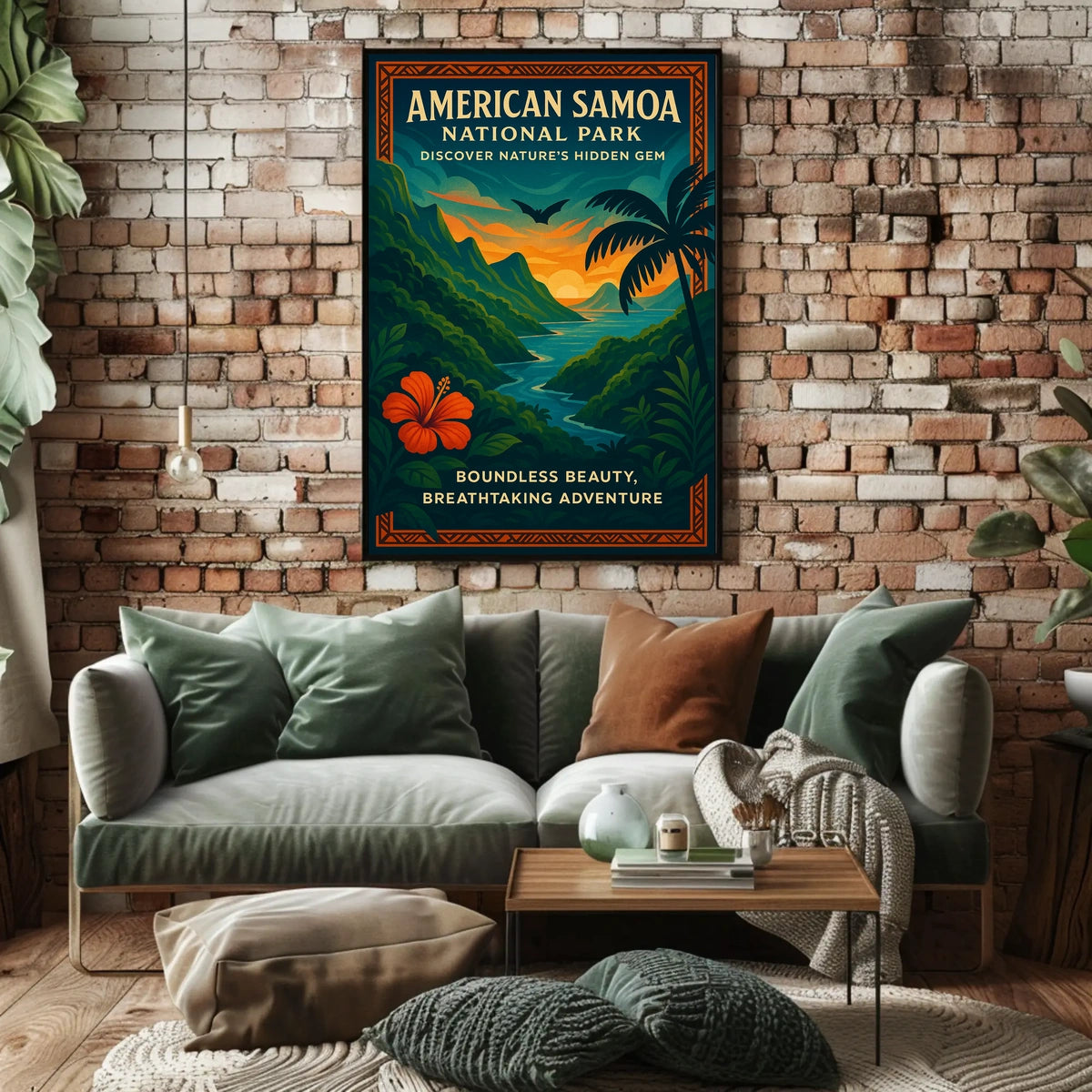 American Samoa National Park Vibrant Artistic Travel Poster