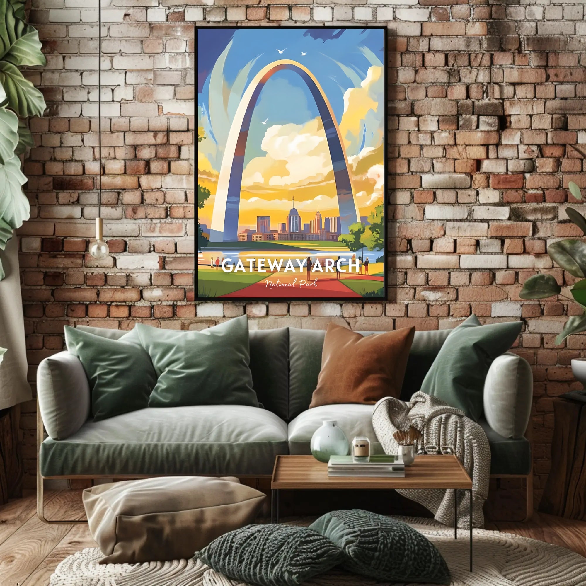 Gateway Arch in Vibrant Skyline National Park Poster