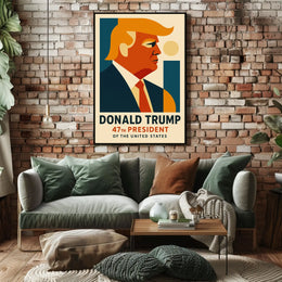 Donald Trump Visionary in Abstract Poster