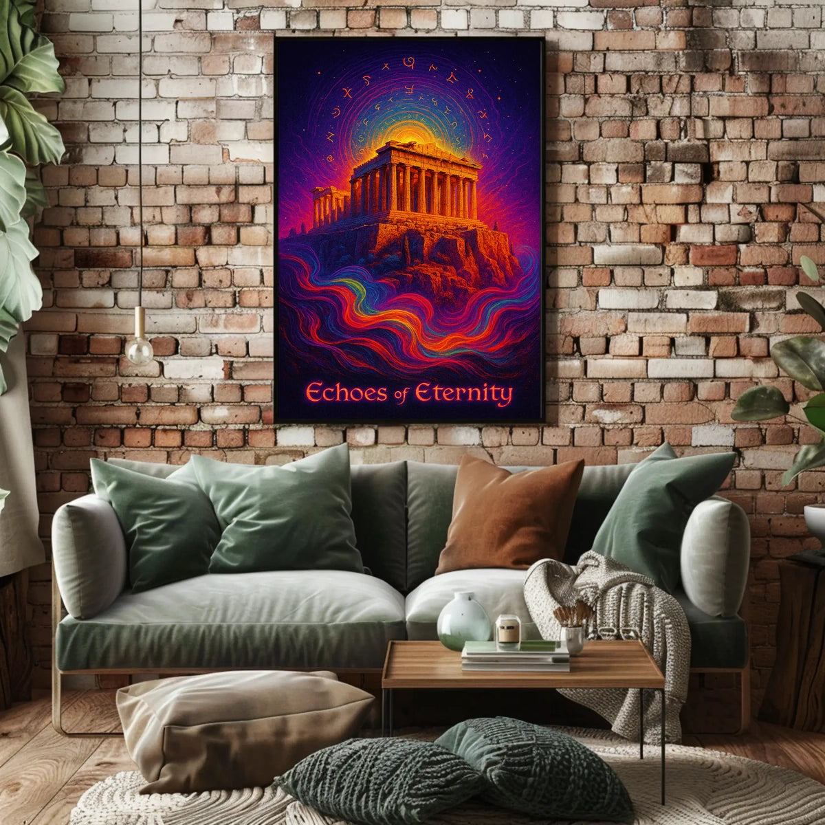Echoes of Eternity: Surreal Greek Temple Poster