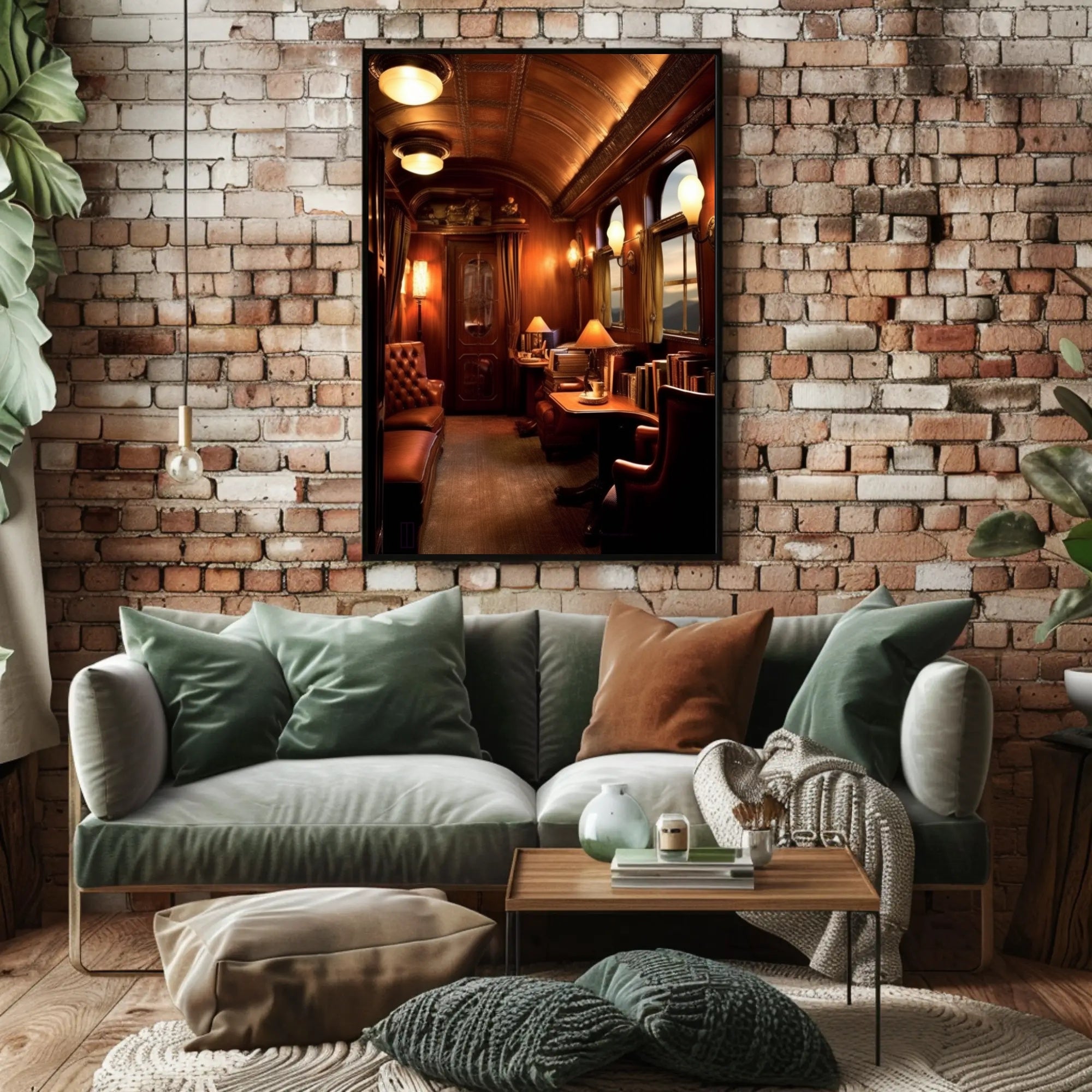 Luxurious Train Car Interior Poster