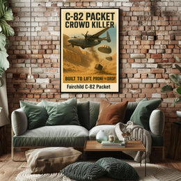 Fairchild C-82 Packet Mid-Century Military Recruitment Poster