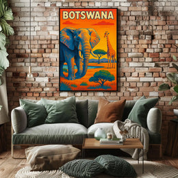 Botswana Wildlife Adventure Poster