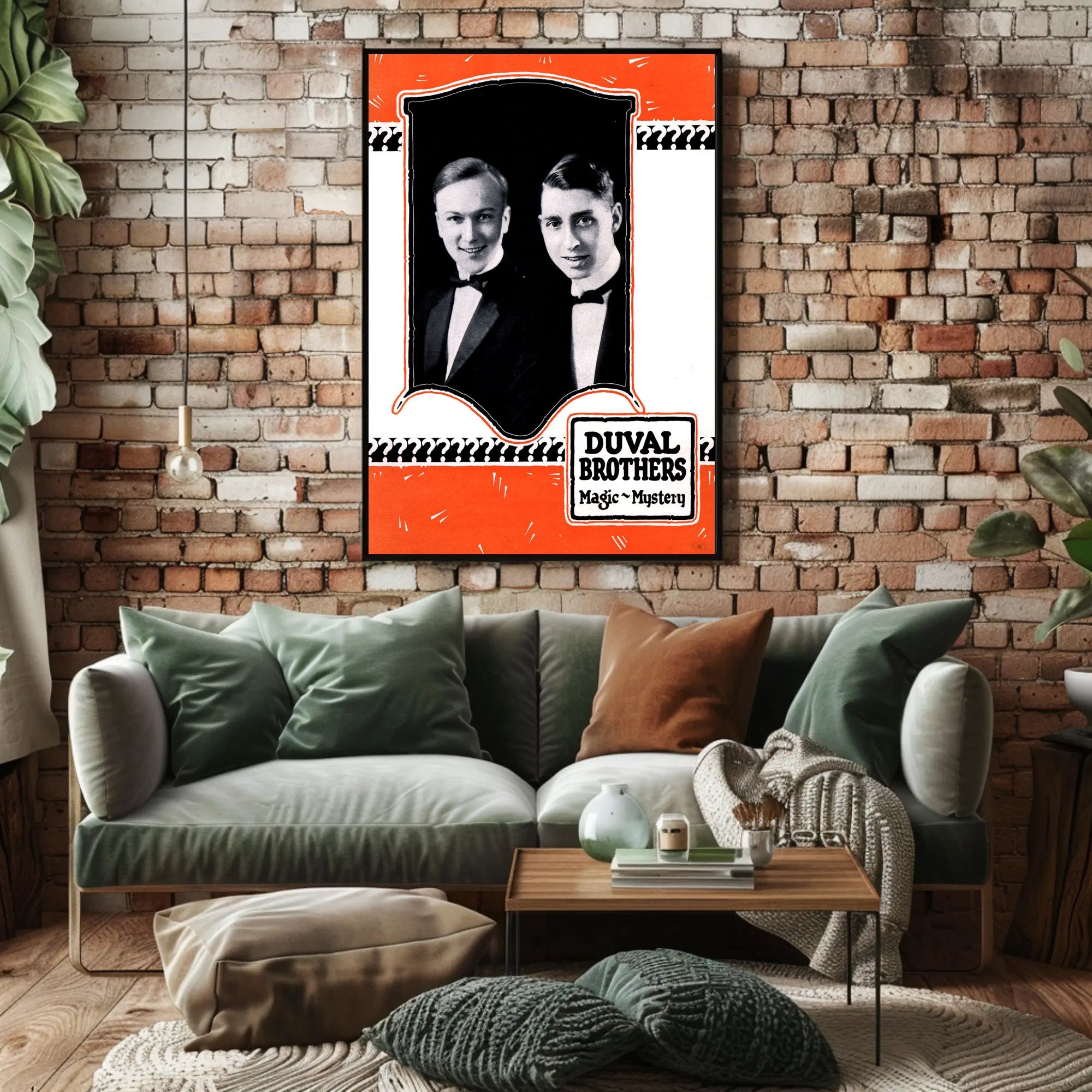 Duval Brothers Vintage Magic and Mystery Cultural Poster