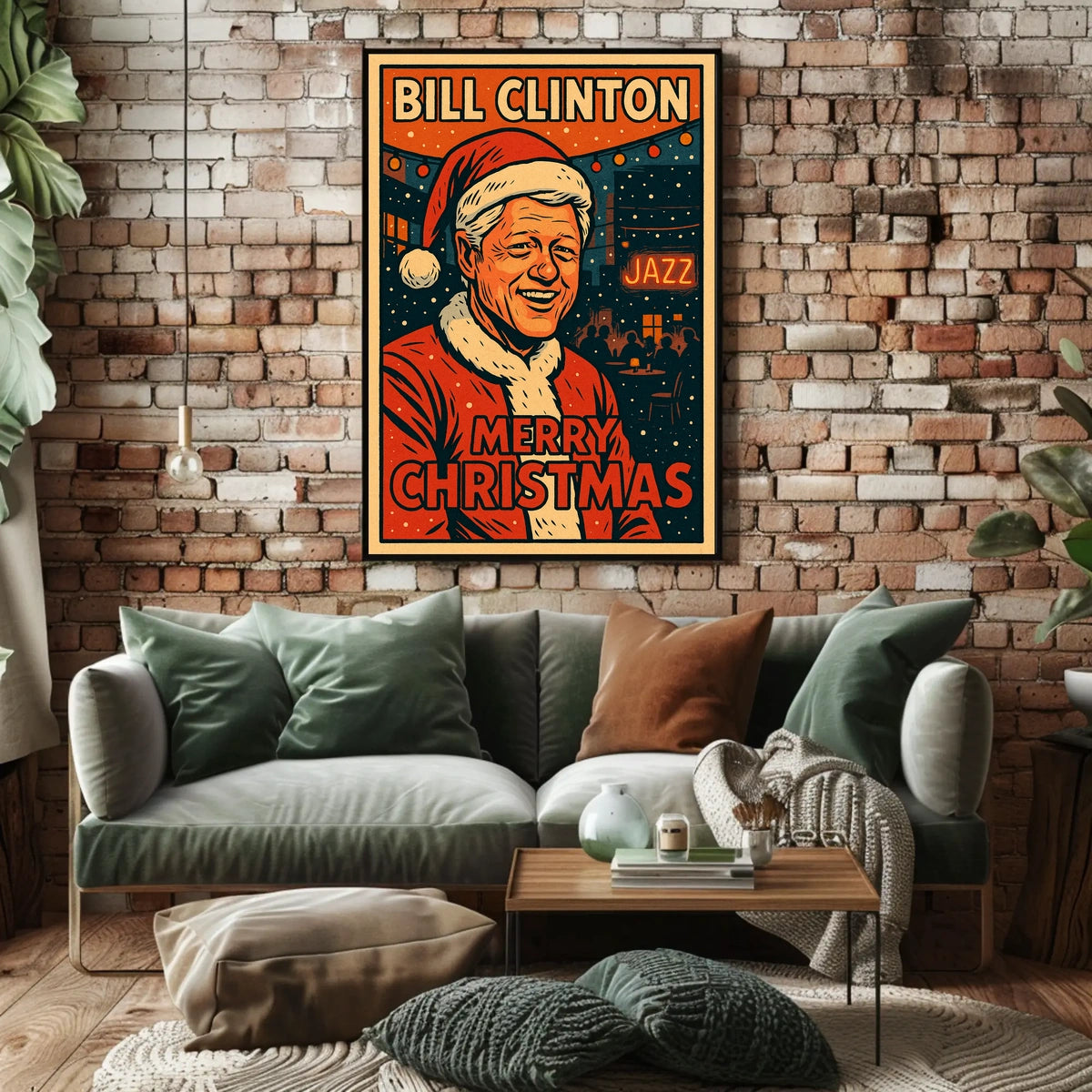 Bill Clinton Merry Christmas Poster