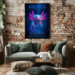 Axolotl in Xochimilco Artistic Animal Poster PosterGoat