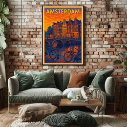 Amsterdam Evening Glow Poster