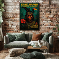 Borneo Malaysia Indigenous Culture Heritage Poster