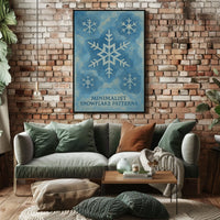 Minimalist Snowflake Patterns Poster