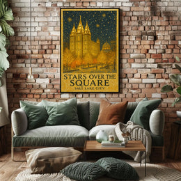 Stars Over The Square Salt Lake City Poster