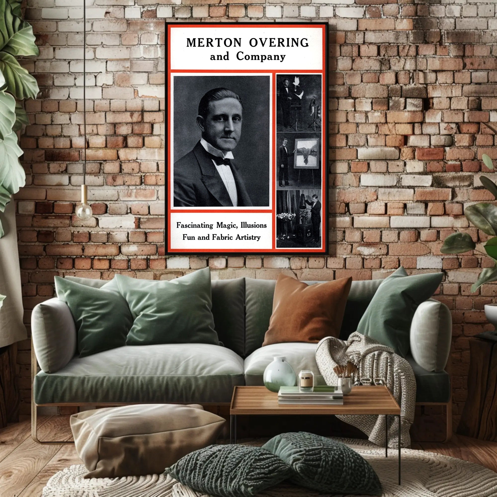 Merton Overing Magic Illusions Early 20th Century Artistic Poster