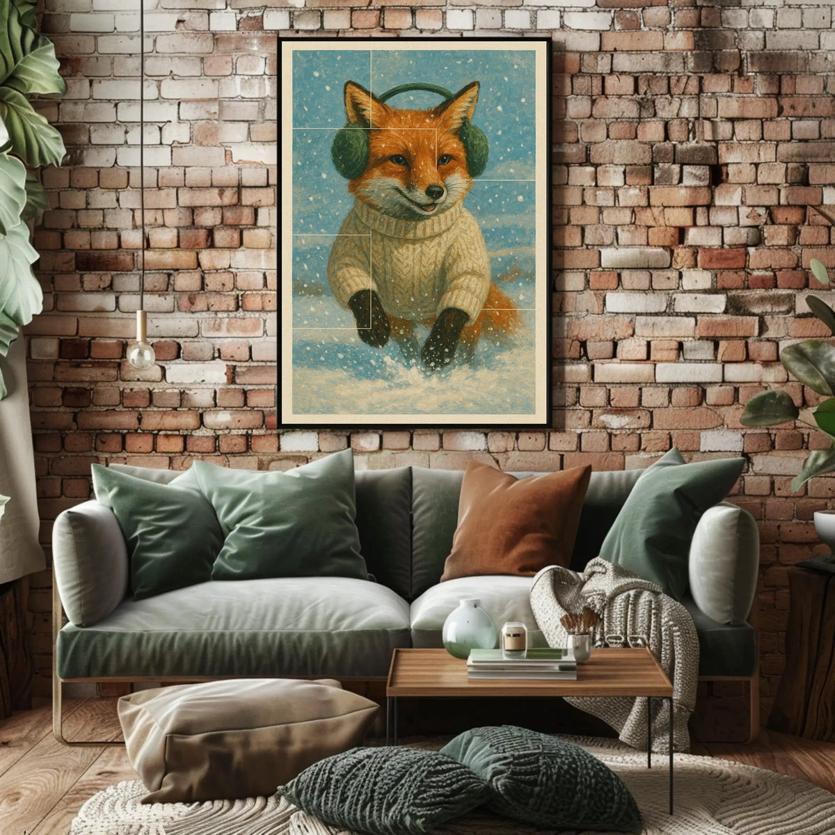 Cozy Winter Fox Poster