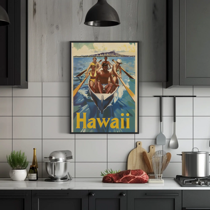 Vintage Poster Hawaii Rowing Team