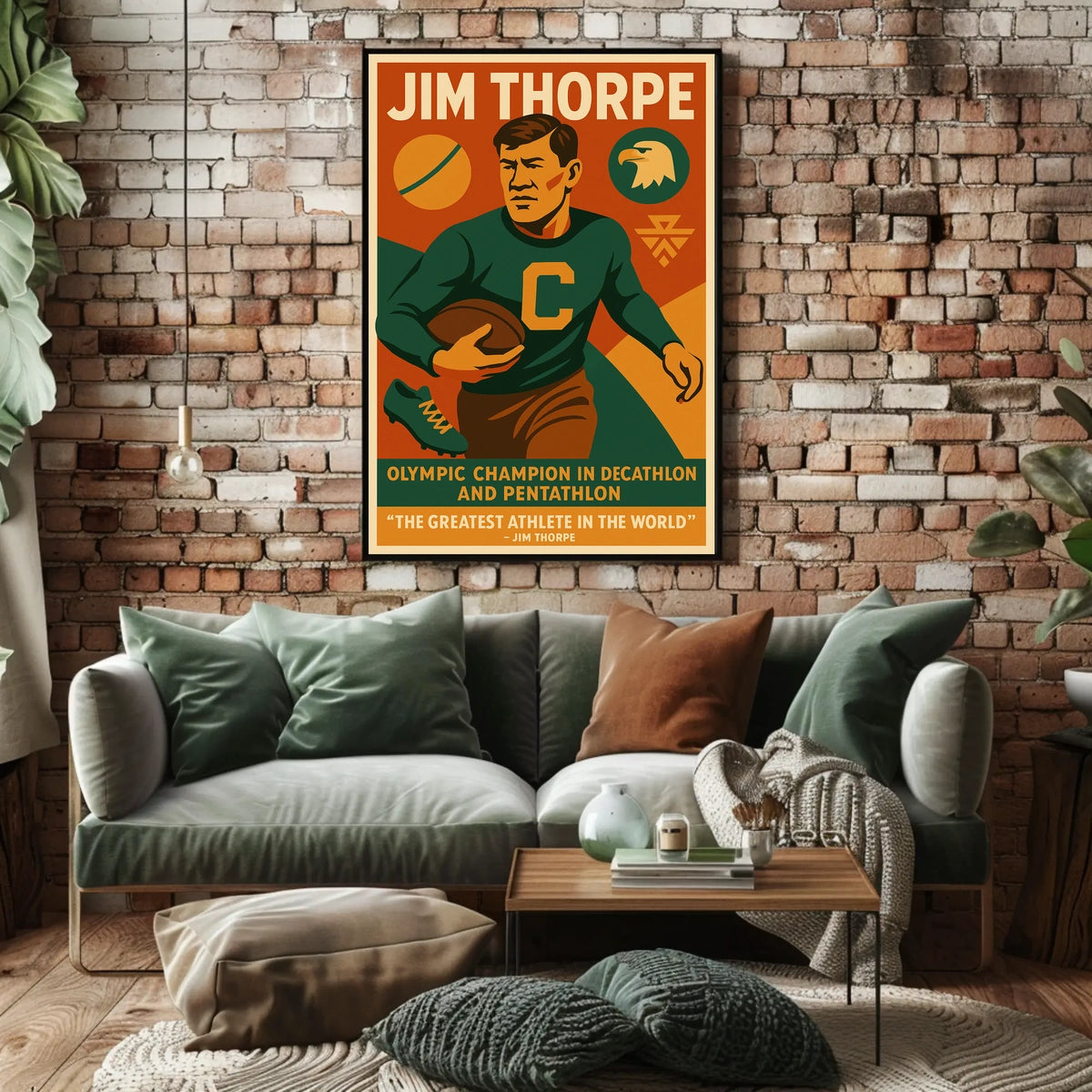 Celebrating Jim Thorpe Greatest Athlete Poster