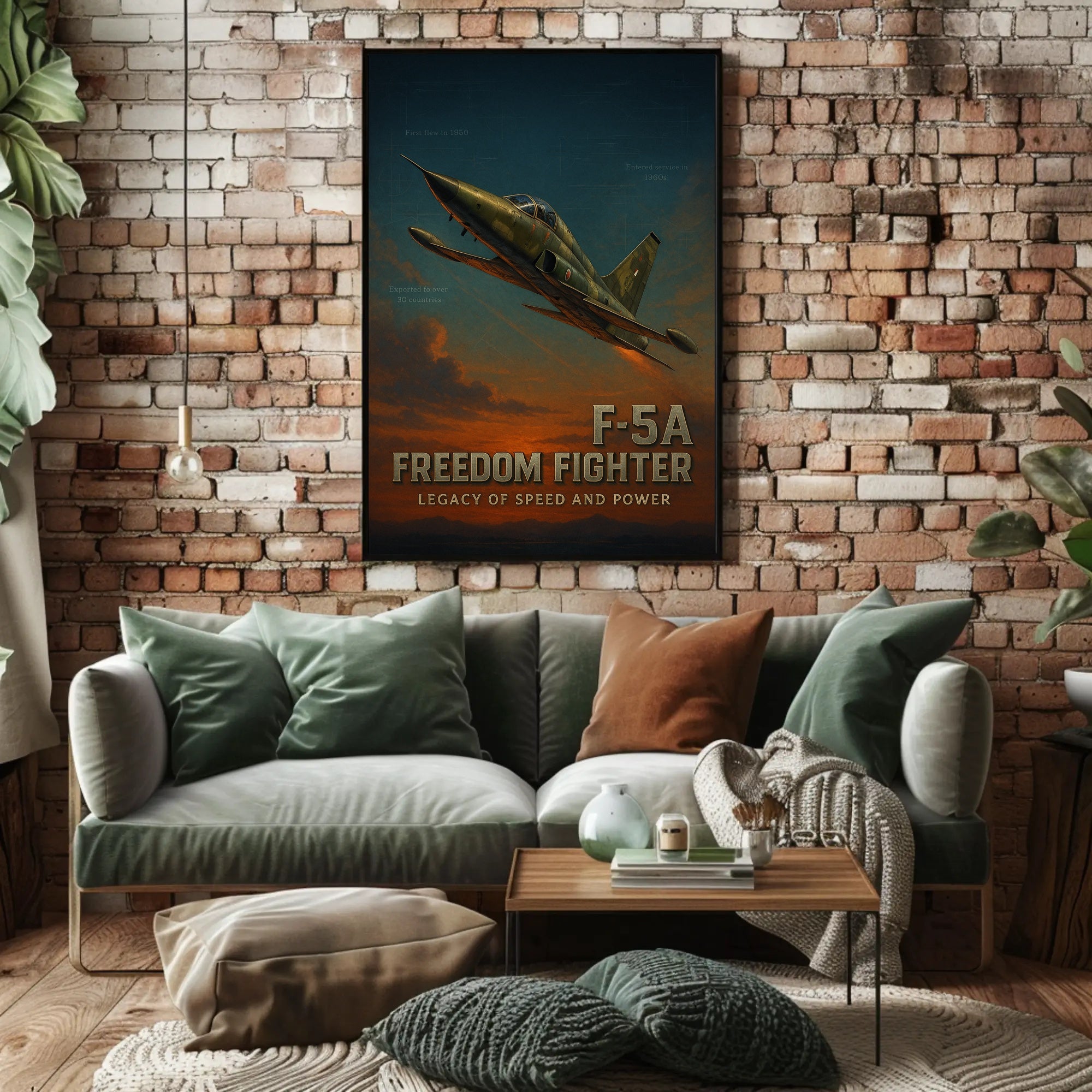 F-5A Freedom Fighter Aviation History Military Recruitment Poster