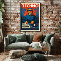 Techno Vibes Poster PosterGoat