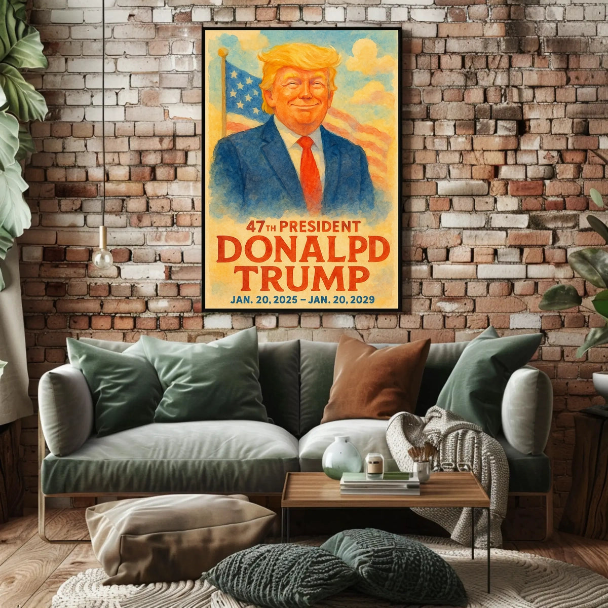 Trump Visionary Watercolor Patriotism Poster