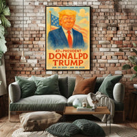 Trump Visionary Watercolor Patriotism Poster
