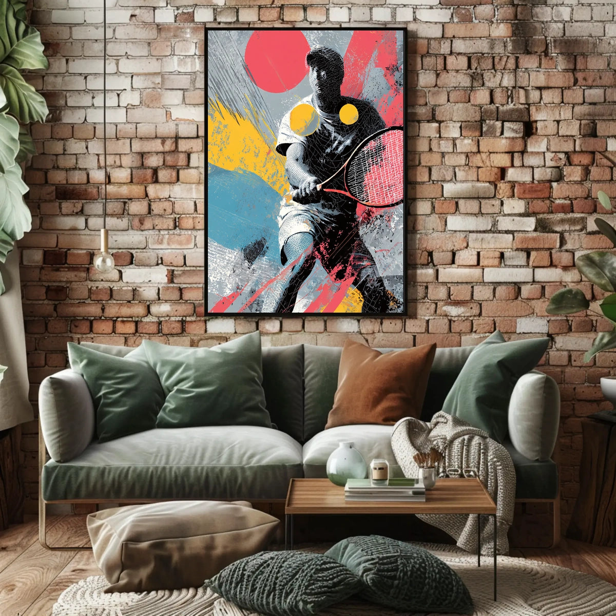 Dynamic Tennis Art Poster