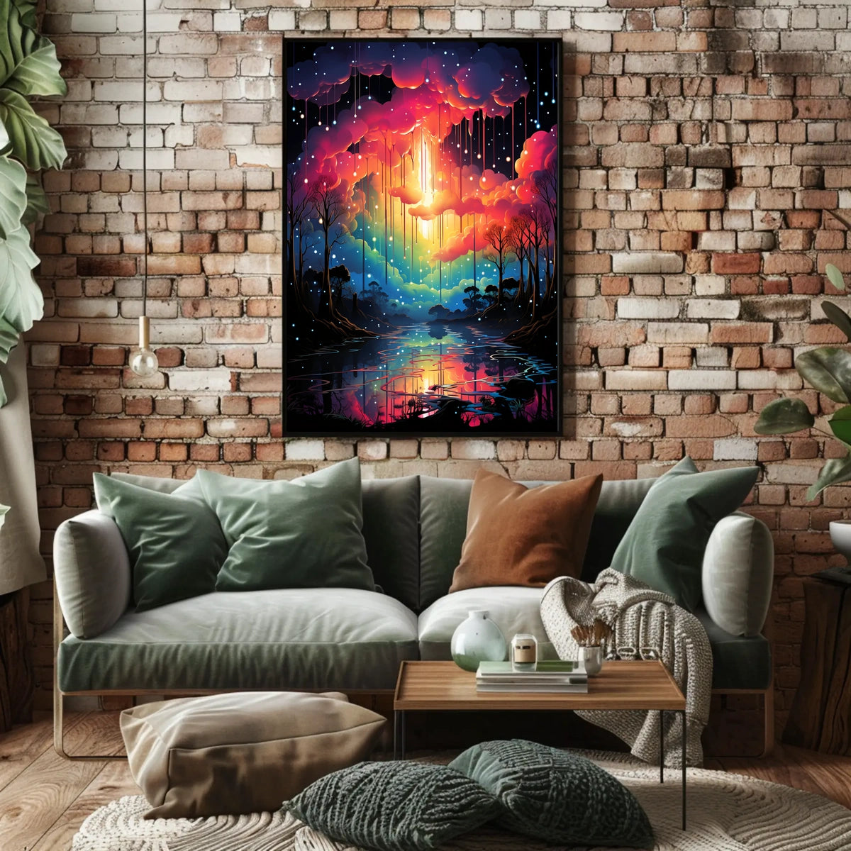 Dreamscape Multicolored Landscape Artistic Poster