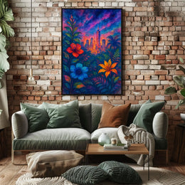Cityscape In Bloom Poster