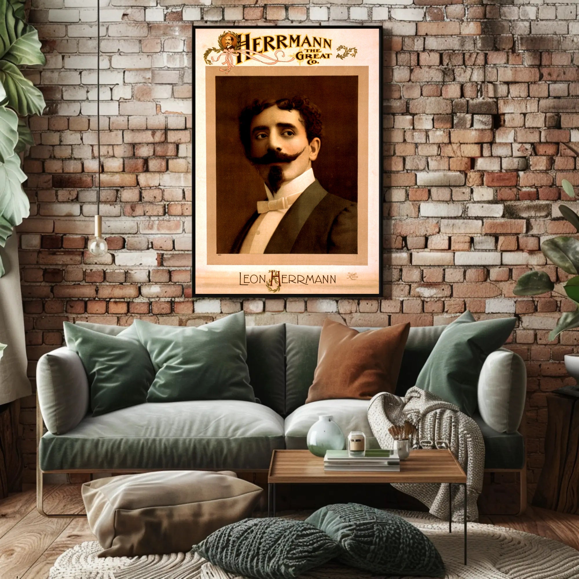 Vintage Magic Show Advertisement: Leon Herrmann Poster