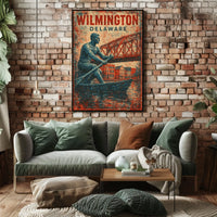 Wilmington Delaware Skyline Minimalist Travel Poster
