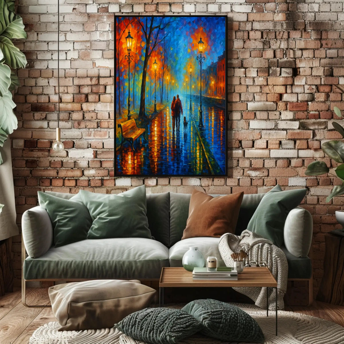 Evening Stroll in a Vibrant Cityscape Poster