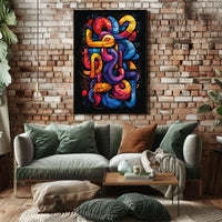 Vivid Abstract Geometry Abstract Poster