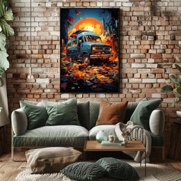 Urban Adventure At Sunset Poster