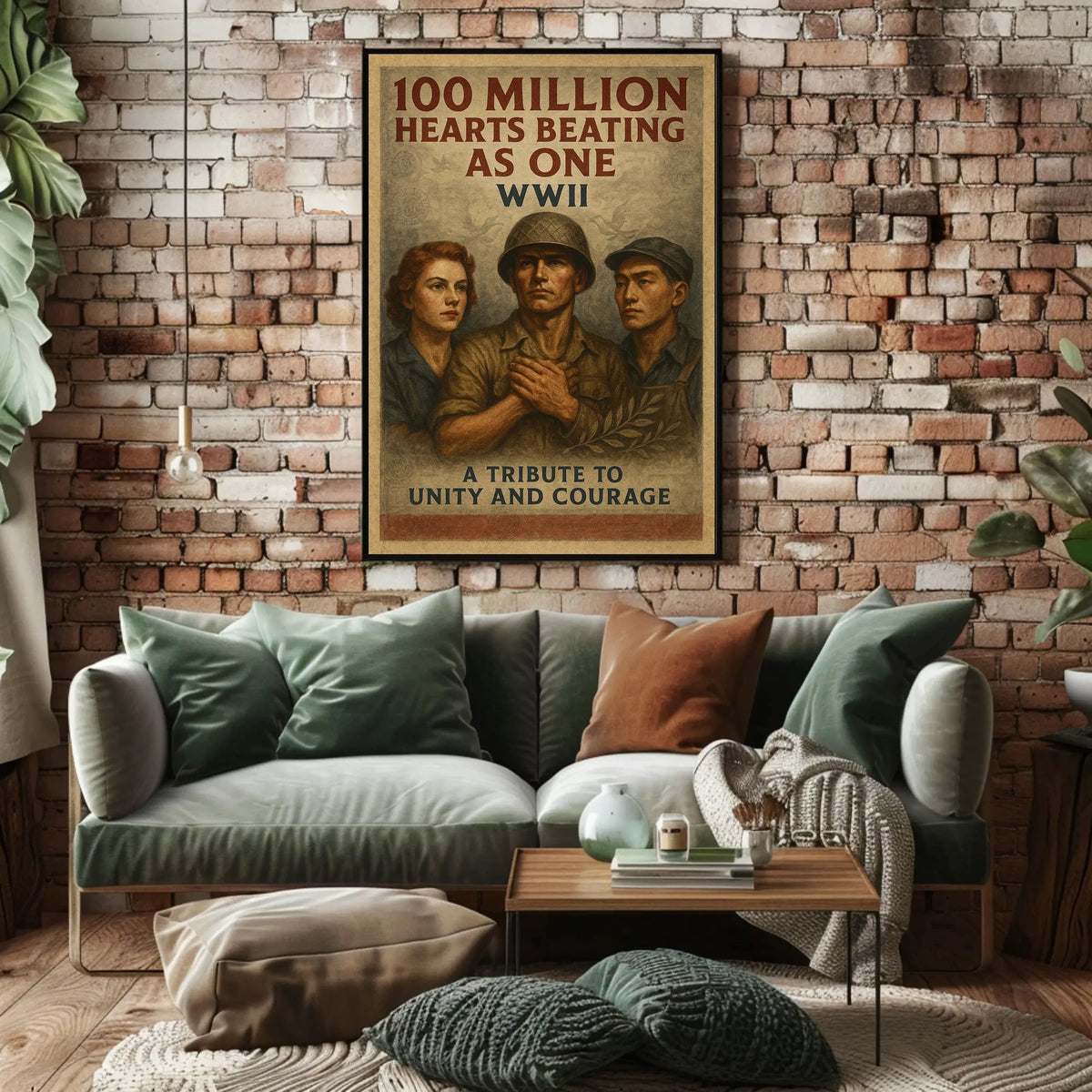 Unity and Courage WWII Tribute Poster