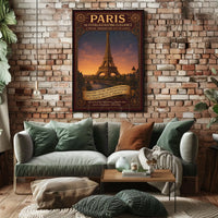 Parisian Elegance Vintage Travel Poster