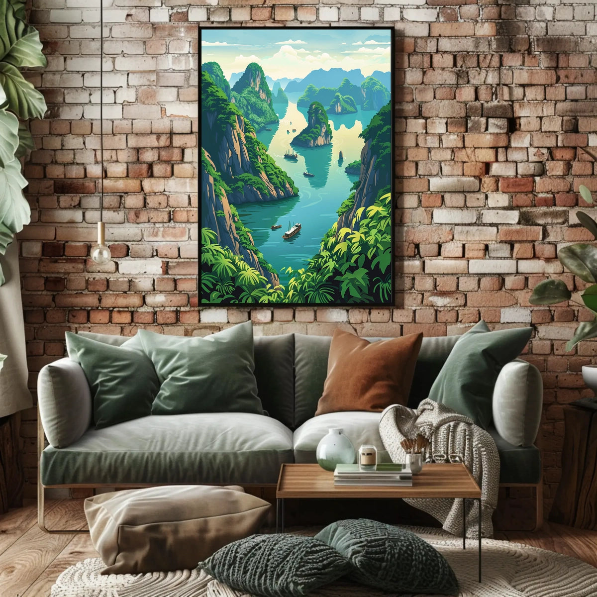 Serene River Landscape Poster