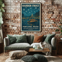 Harbor Frost In Portland, Maine Poster