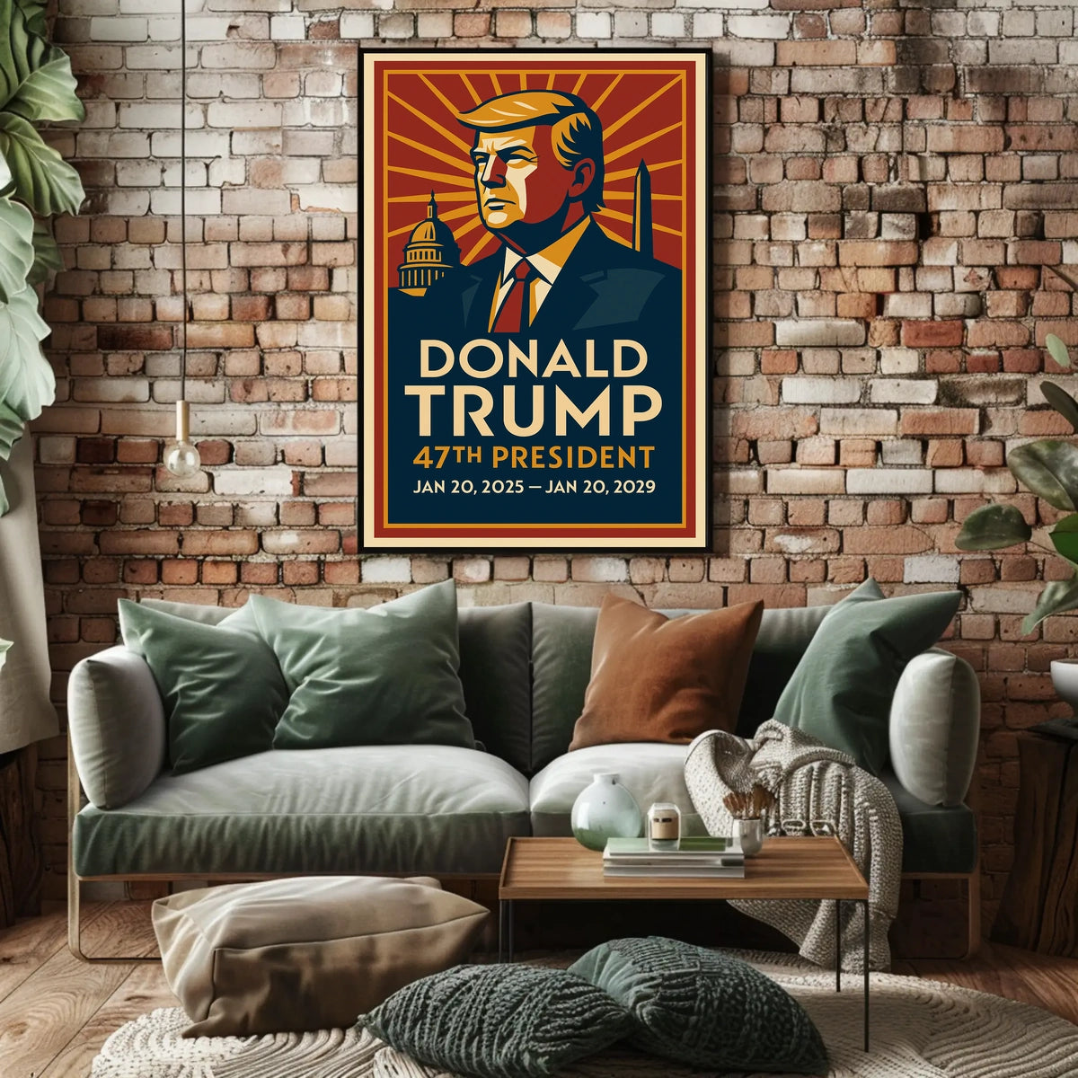 Patriotic Trump Bold Leadership Vintage Poster