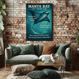Majestic Manta Ray Poster