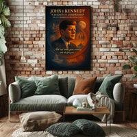 JFK Legacy Vintage Commemorative Leadership Poster Print