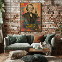 Sophisticated Portrait with Eiffel Tower Artistic Pop Culture Poster