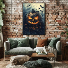 Halloween Mischief Artwork Featuring Jack-o'-Lantern Cultural Poster