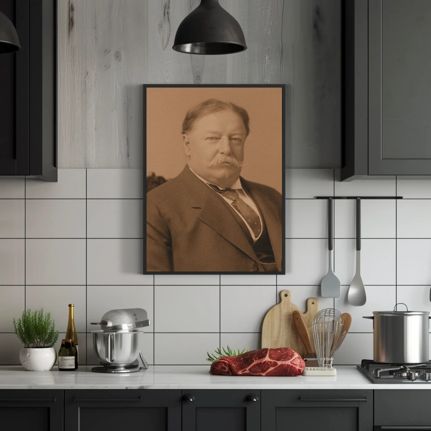 William Taft 27th President Sepia Photo