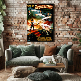 Thurston's Astounding Mysteries Vintage Illusion Cultural Poster