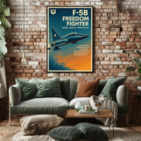 F-5B Freedom Fighter Jet Military Recruitment Poster