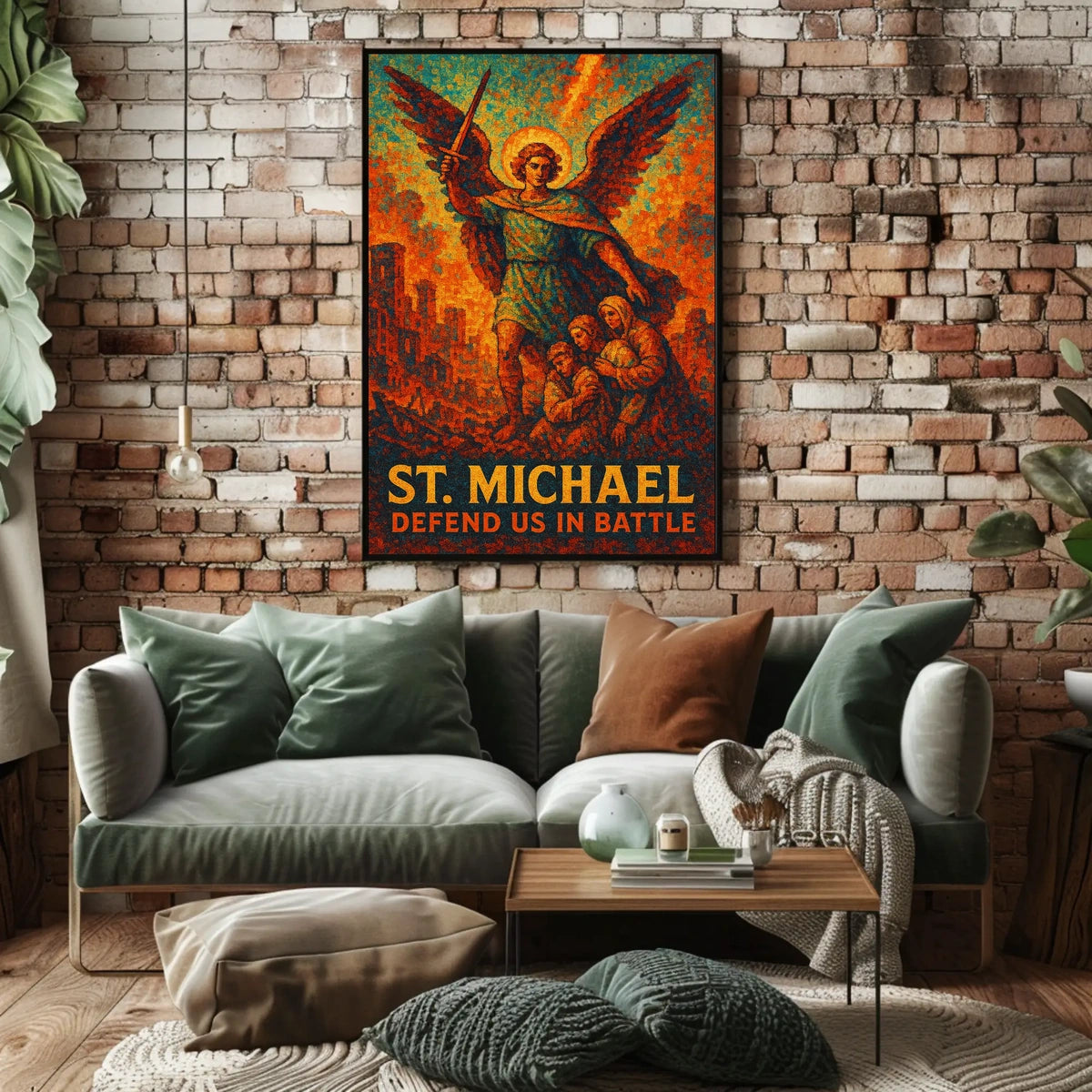 St. Michael Defend Us In Battle Poster