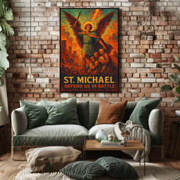 St. Michael Defend Us In Battle Poster