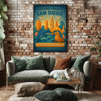 Discover Vibrant San Diego Poster