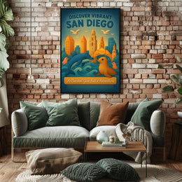 Discover Vibrant San Diego Poster