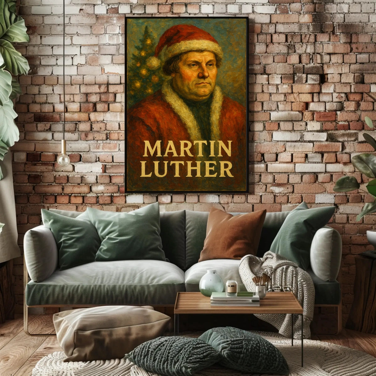 Christmas Martin Luther Pop Art Poster